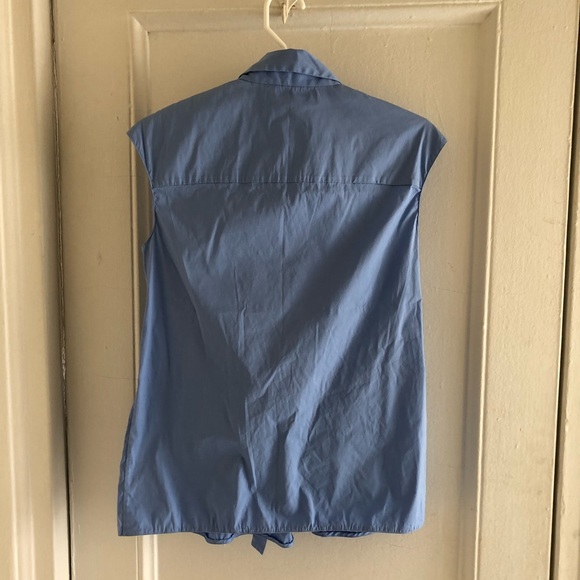 Prada blue poplins stretch cotton shirt - Picture 2 of 4